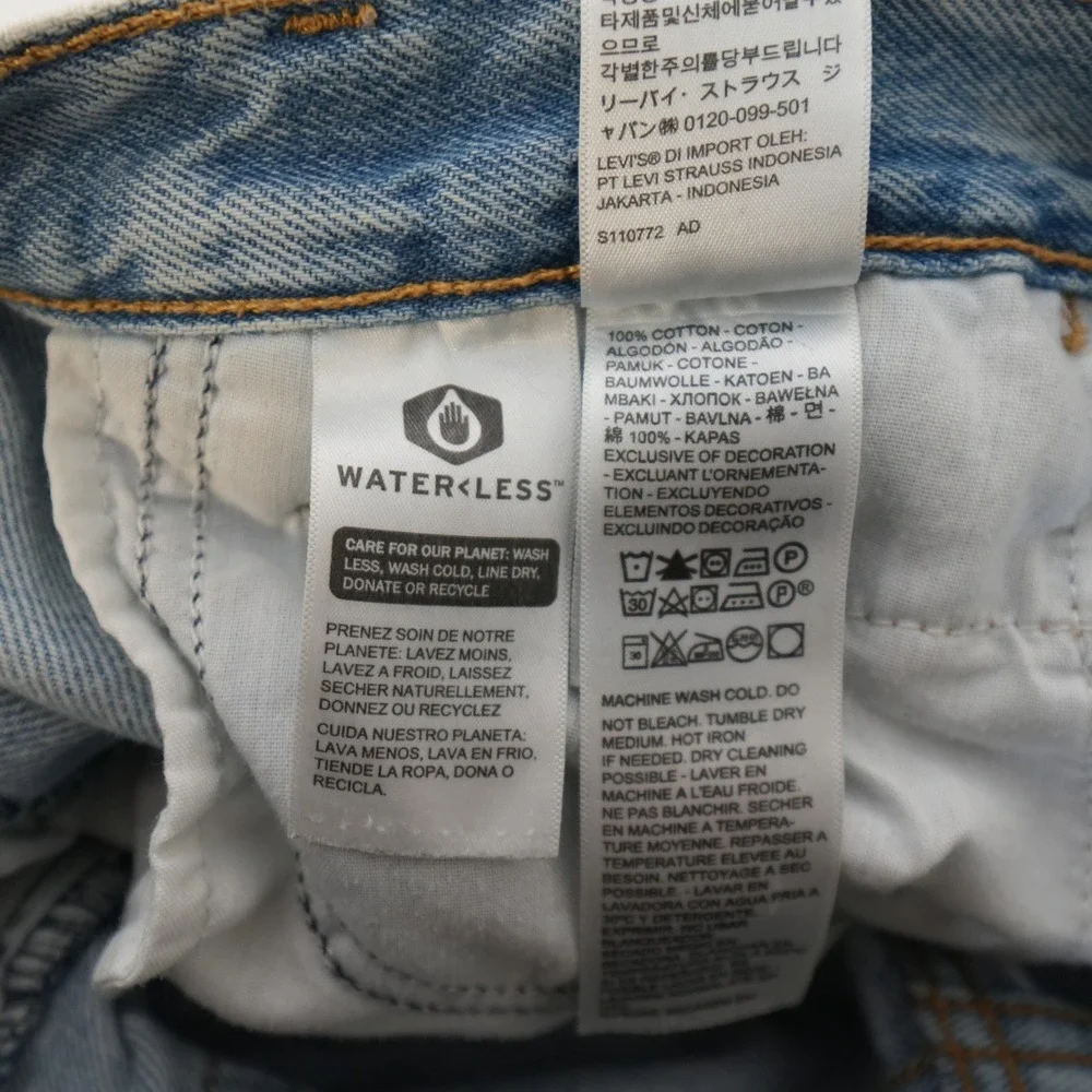 Levi's '94 Baggy Wide Leg Jeans Women 28 Light Wash Blue Denim Mid Rise Retro - Picture 8 of 10